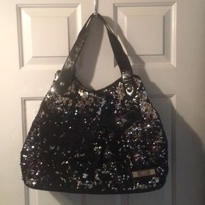 Black/ Silver Sequin Purse